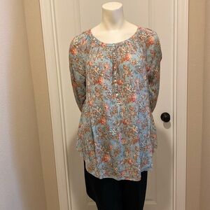 Ralph Lauren Chaps Women’s Top with 3/4 Sleeves 1X New Without Tags